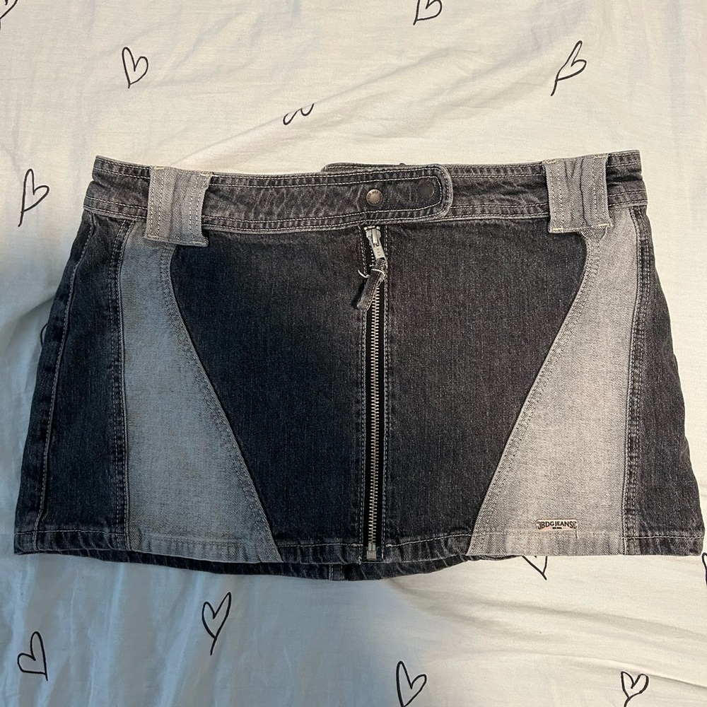 Denim Mini/Micro Racer Skirt